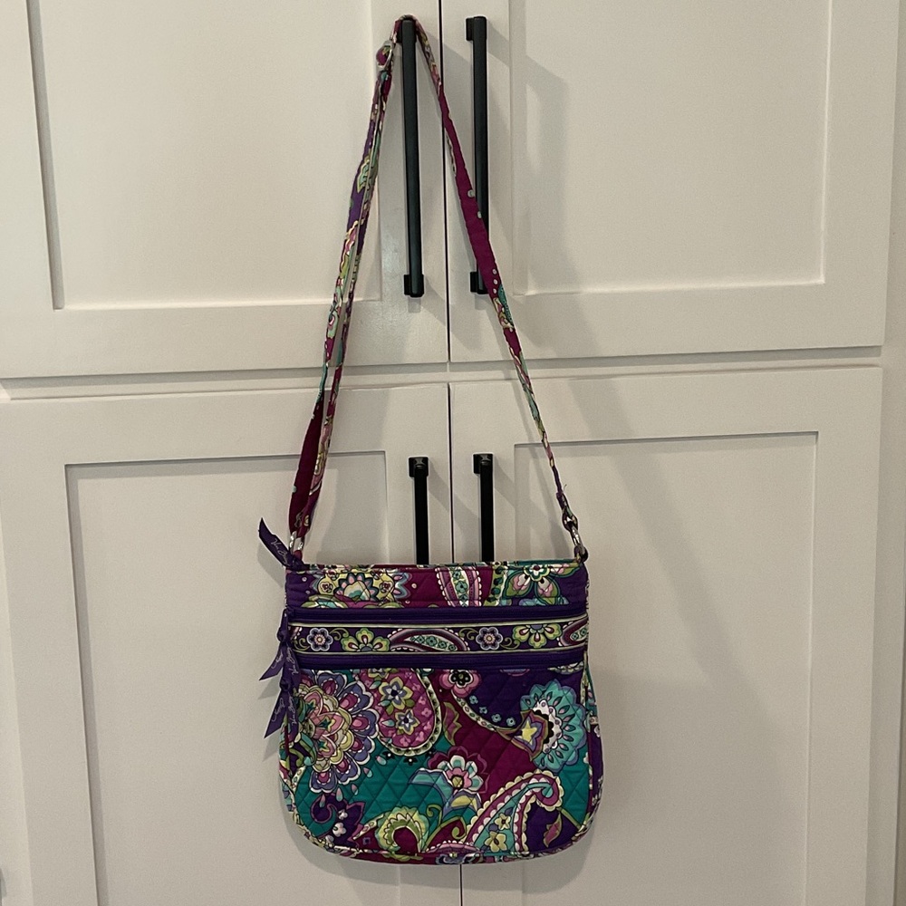 Vera Bradley Purple and Green Crossbody Bag